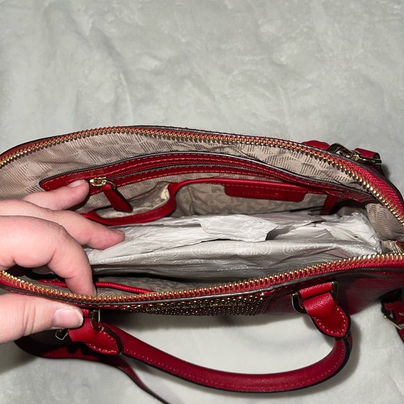 MK • “Microstud Cindy” • Michael Kors • Red Purse♥️ - Picture 5 of 7